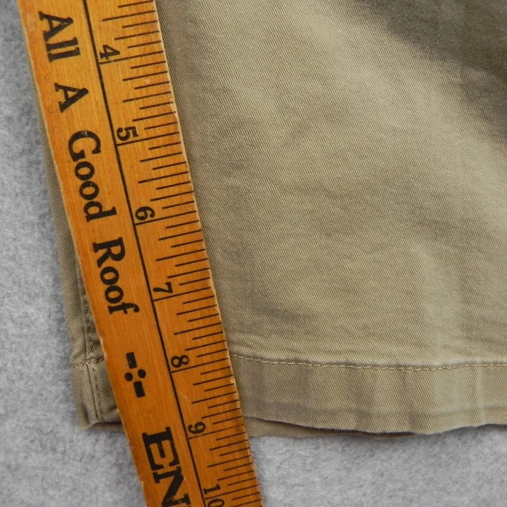 Dockers Chino Shorts Mens 34 Khaki Tan Stretch Cotton Flat Front Casual Walking